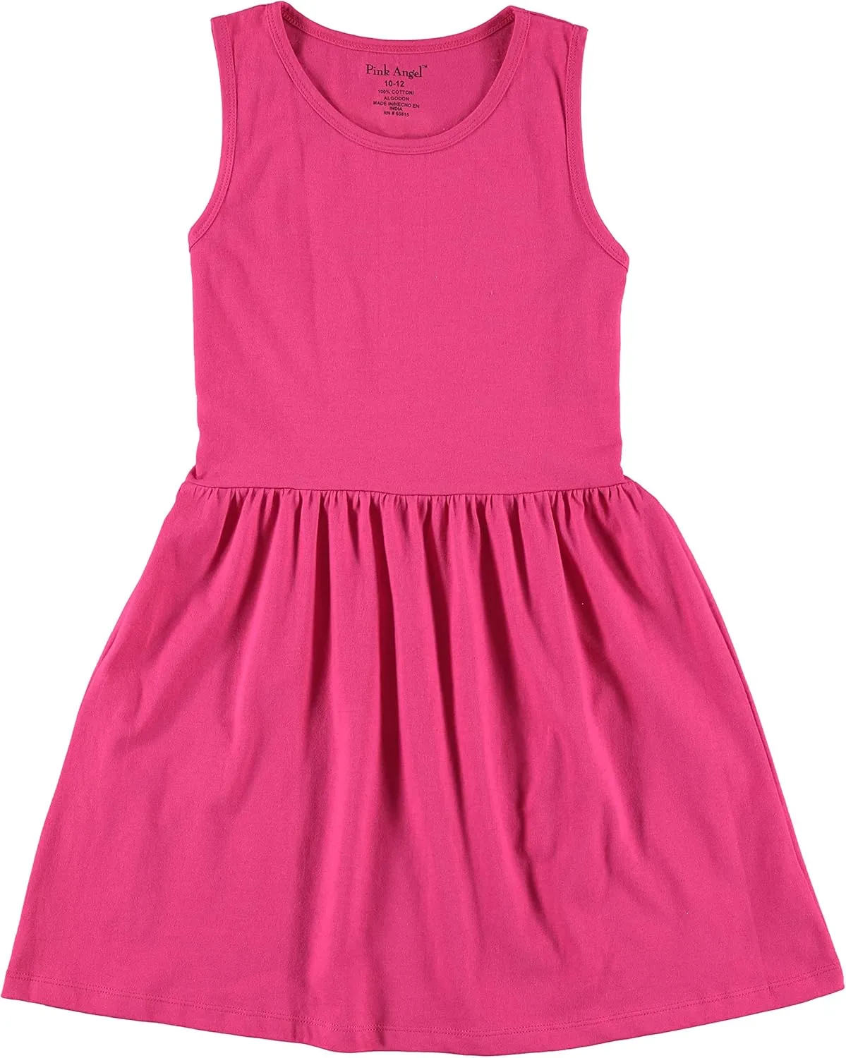 Pink Angel 3-Pack Girls' Dresses, Kids Casual Fit and Flare Sleeveless Summer Dress & School Outfit, 100% Cotton