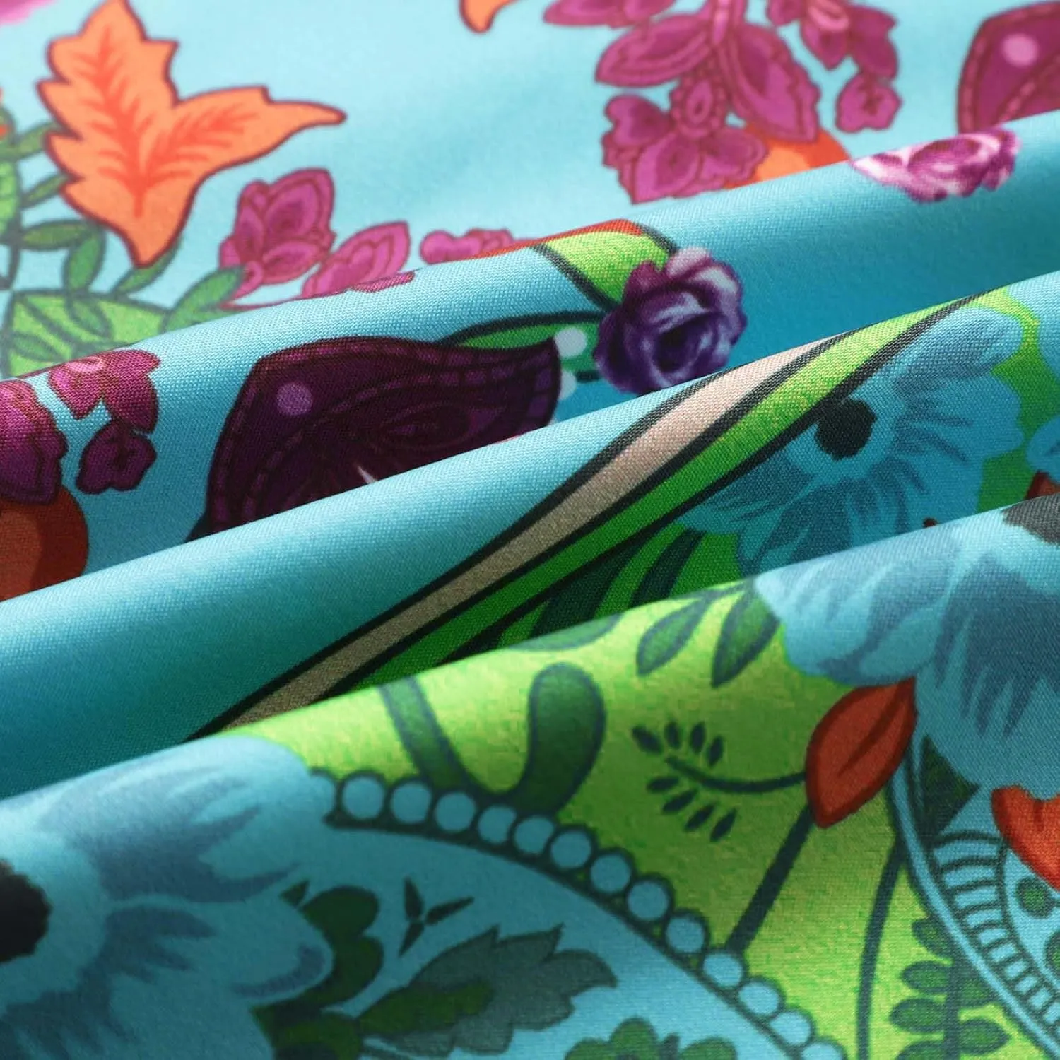 Skirts for Women Trendy Bohemian Summer High Elastic Waist Beach Floral Print A-Line Boha Skirts Vocation Streetwear