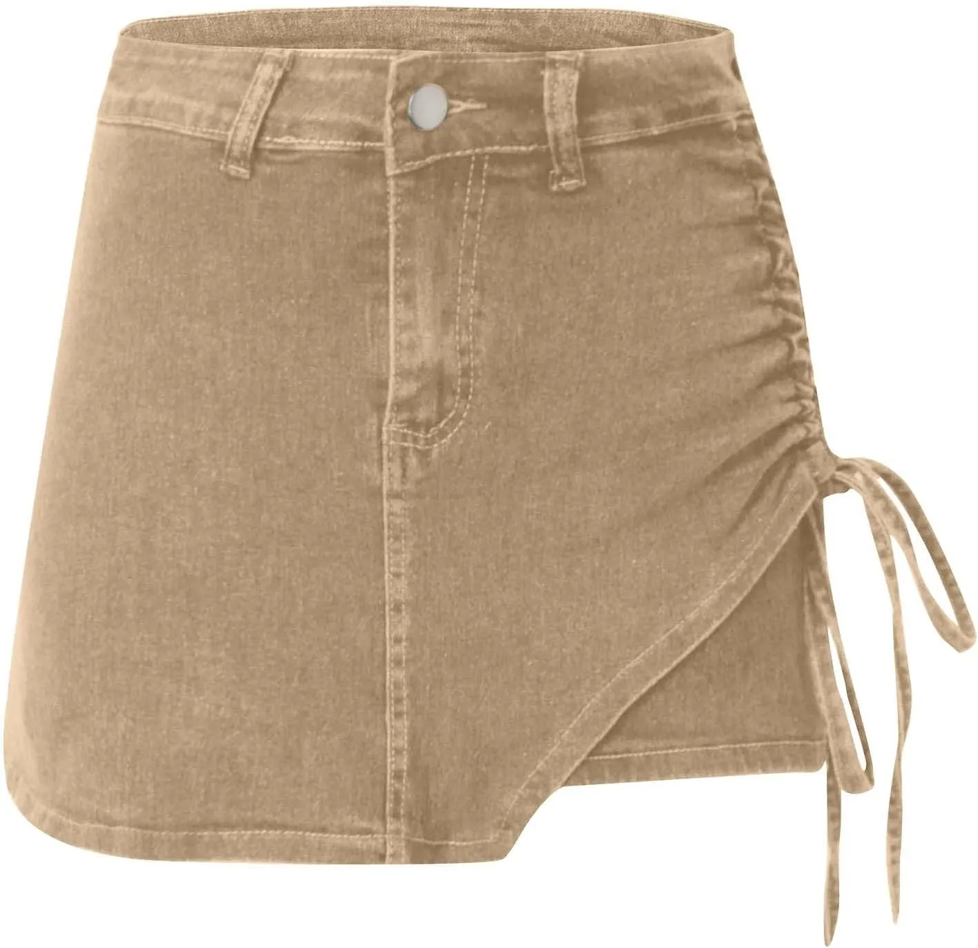 Skirts for Women Trendy Drawstring Casual Y2K Cargo Mini Cargo Skirt Jeans Skirt Modest Classy Denim Skirts