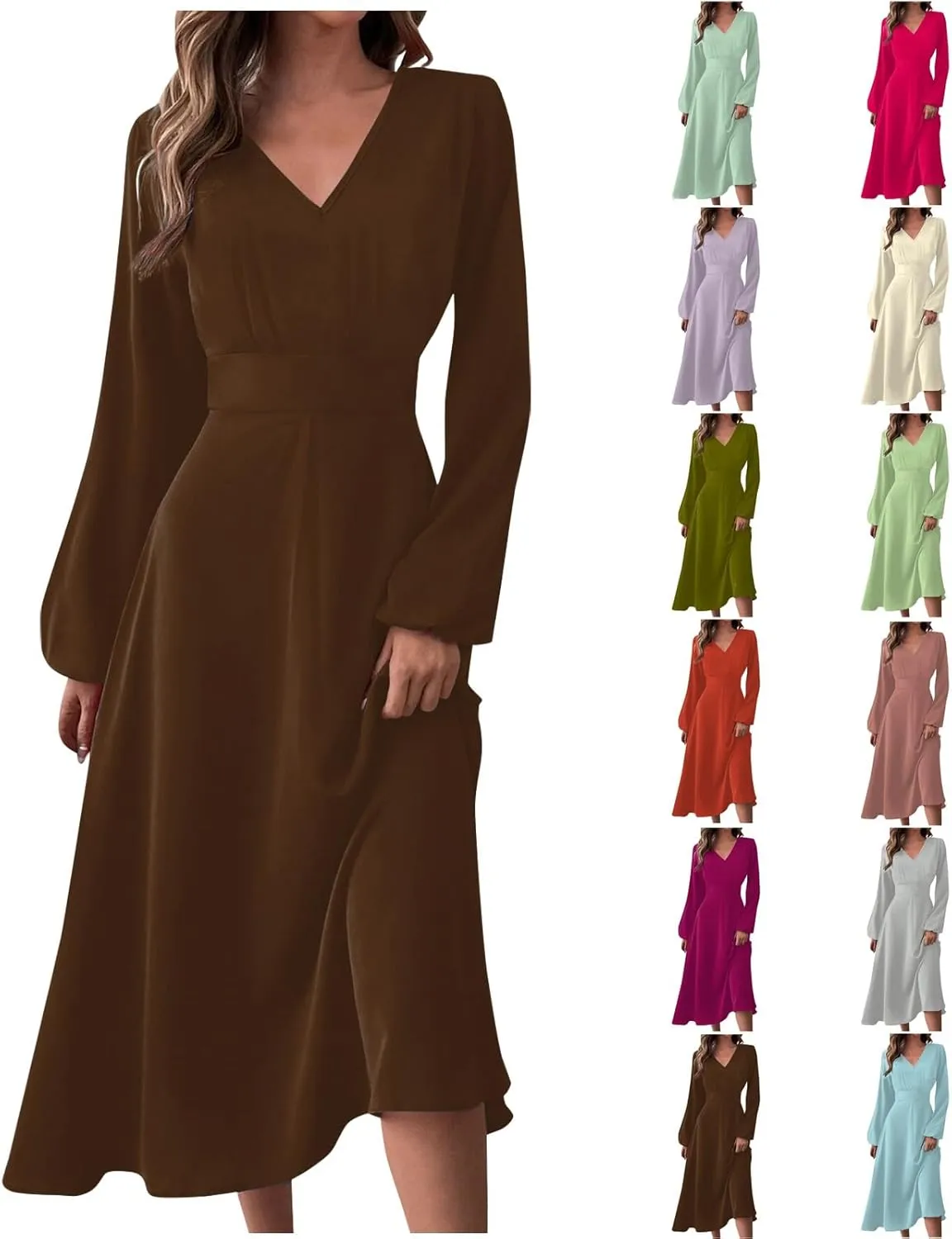 Spring Dresses for Women 2024 New Years Eve V-Neck Long Sleeve Gradient Plus Size Dresses for Curvy Formal Trendy