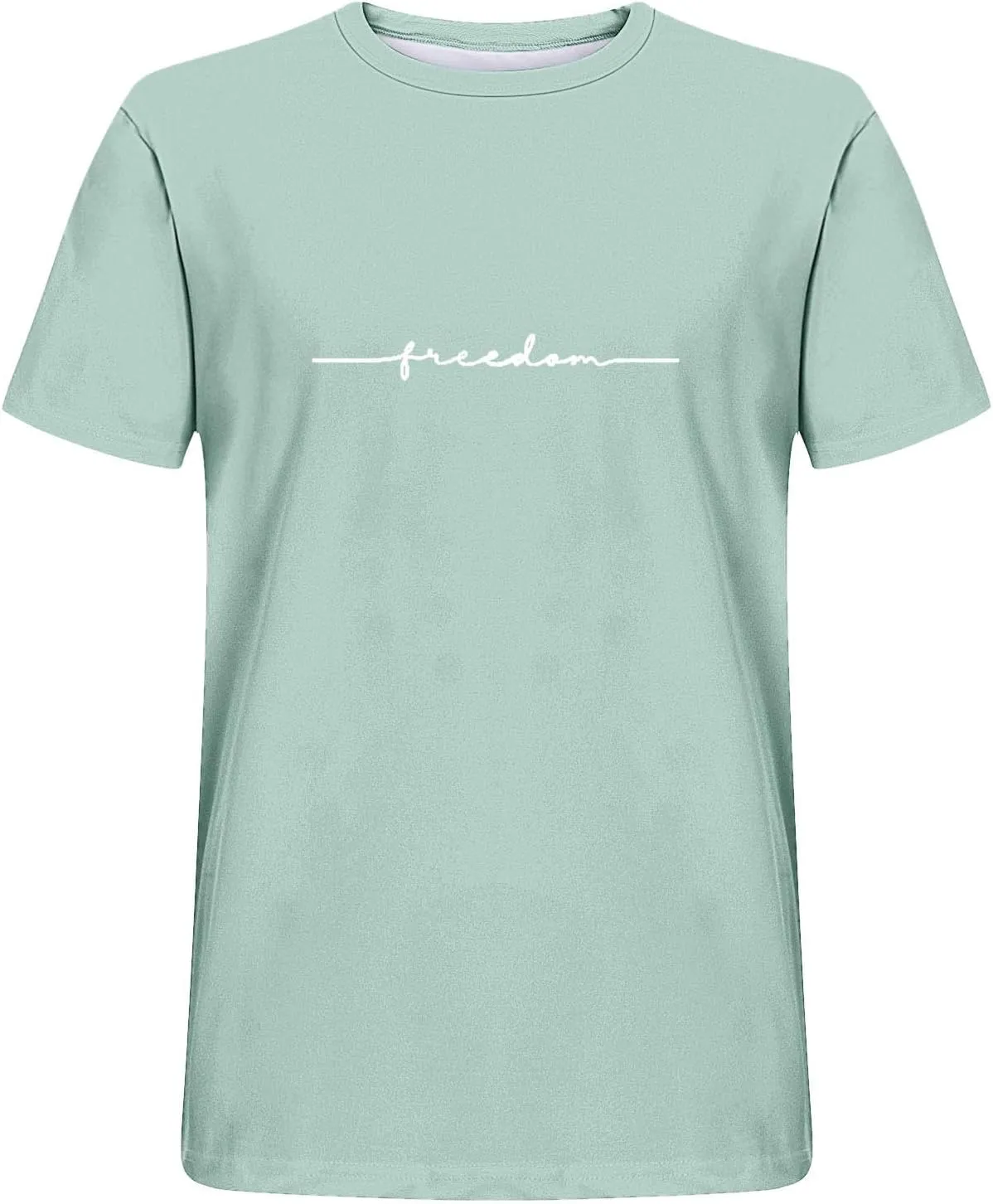 Summer Casual Shirts for Men 2024 Trendy Loose Short Sleeve Crew Neck Tee Fashion Letter Print Athletic T-Shirts