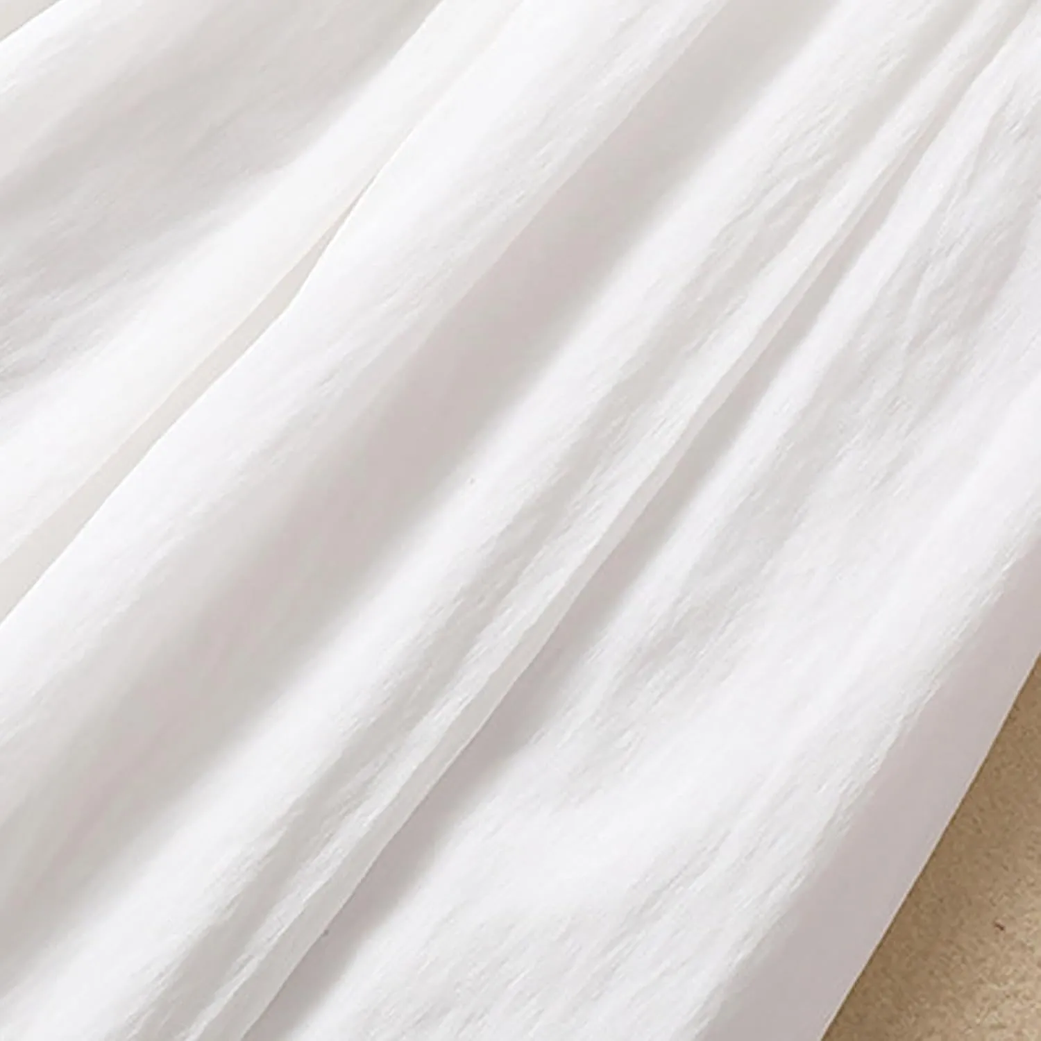 Summer Cotton Linen Skirts for Women Trendy A-Line Flowy Long Skirts Lace-Up Elastic Waist Beach Vacation Skirts