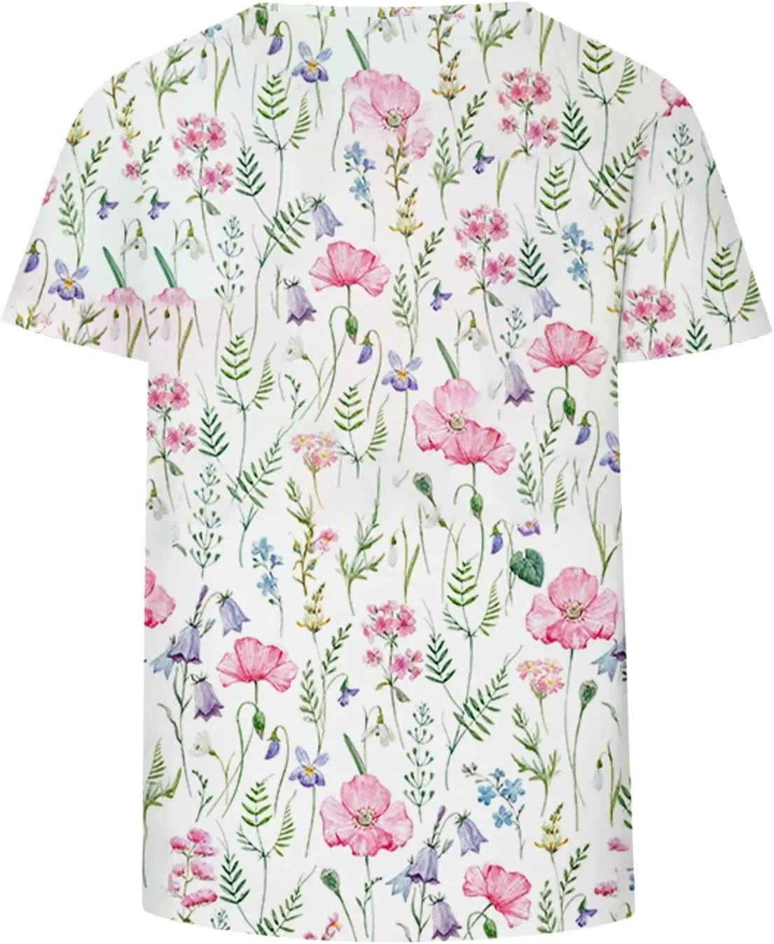 Summer Tops for Women 2025 Casual T-Shirts Shirts Graphic Tee Short Sleeve Top Floral Print Loose Top