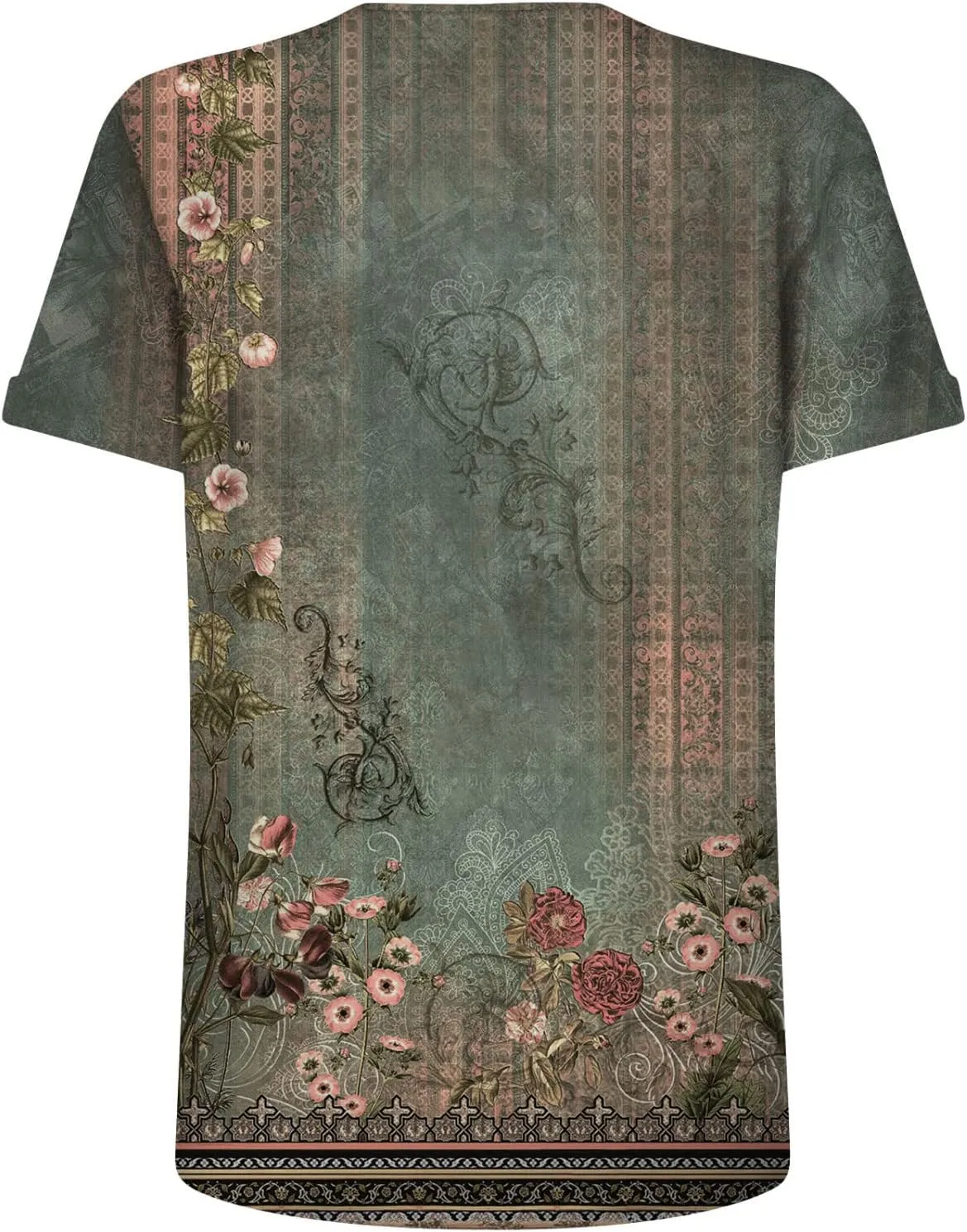 Summer Tops for Women 2025 Casual T-Shirts Shirts Graphic Tee Short Sleeve Top Floral Print Loose Top