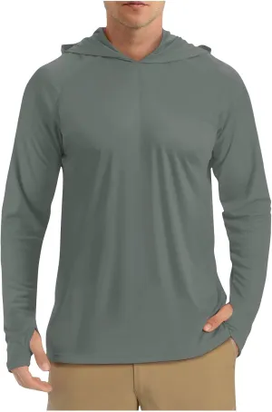 Sun Shirts for Men UPF 50  Sun Protection Hoodie T-Shirt Long Sleeve SPF Outdoor Fishing Lightweight UV Hiking Shirts