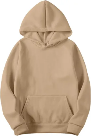 Sweatshirt for Women Trendy Oversized Long Sleeve Solid Color Hoodies Drawstring Drop Shoulder Plus Size Casual Hoodie