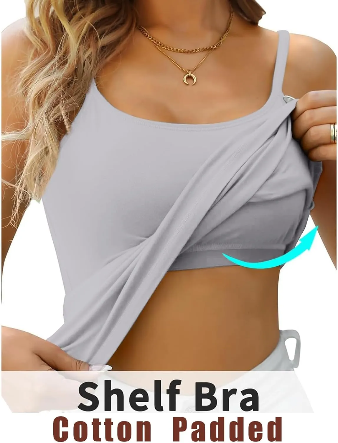 Tank Tops with Built in Bras for Women Basic Sleeveless Vest Workout Yoga Sports Bra Summer Shirts 2025