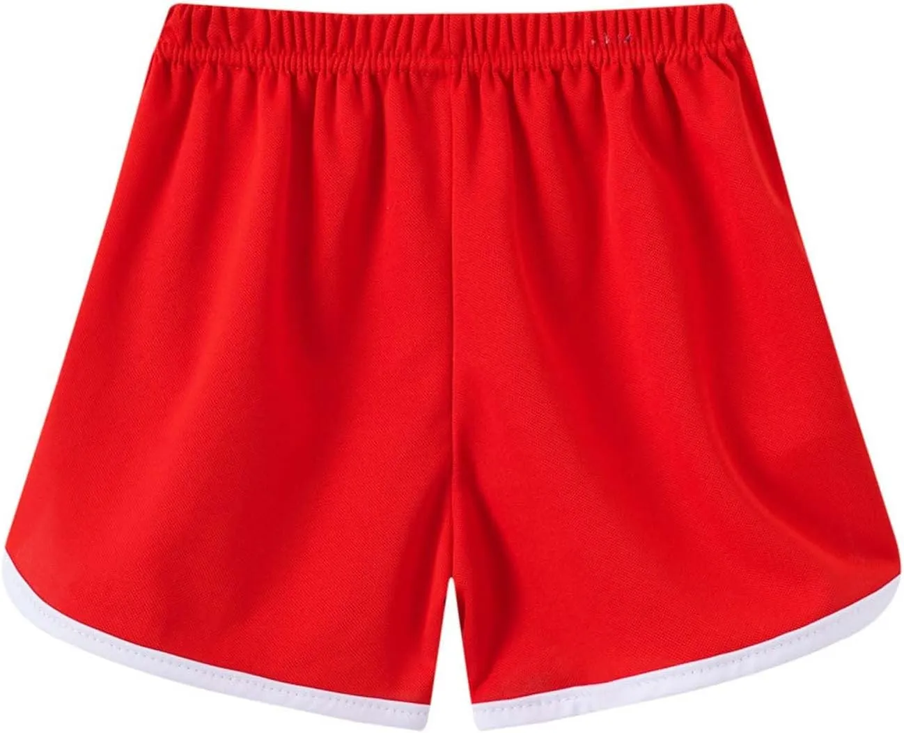 Toddler Girls Athletic Shorts 3 Pack Drawstring Kids Running Cycling Short Striped Cotton Soft Gym Sport