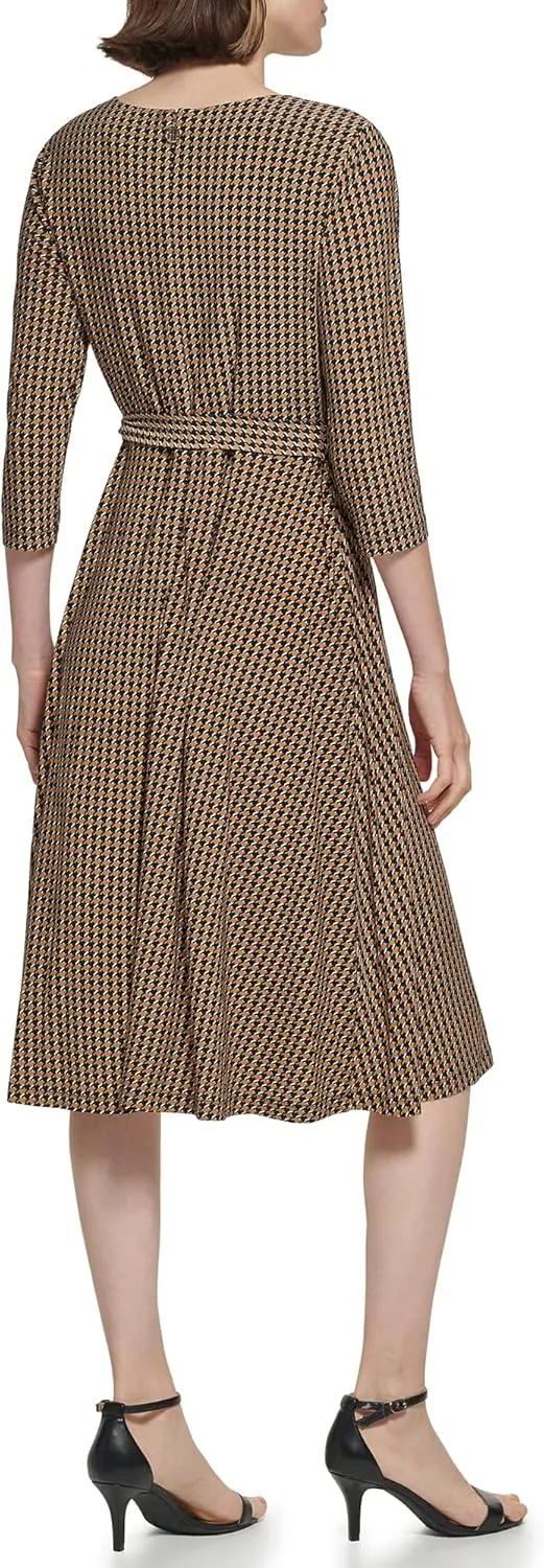 Tommy Hilfiger Women's Jersey Fit and Flare Midi Dress