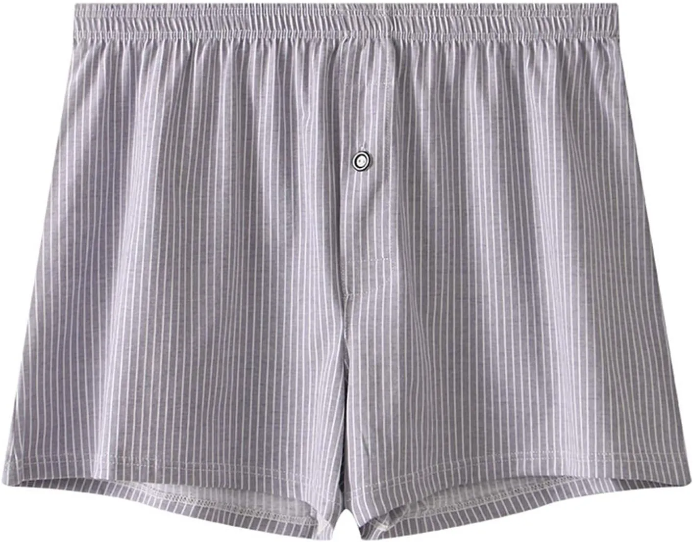 Underpants for Men Cotton Moisture Wicking Breathable Underwear,Baggy Striped Boxer Briefs,Lounge Button Boxer Shorts