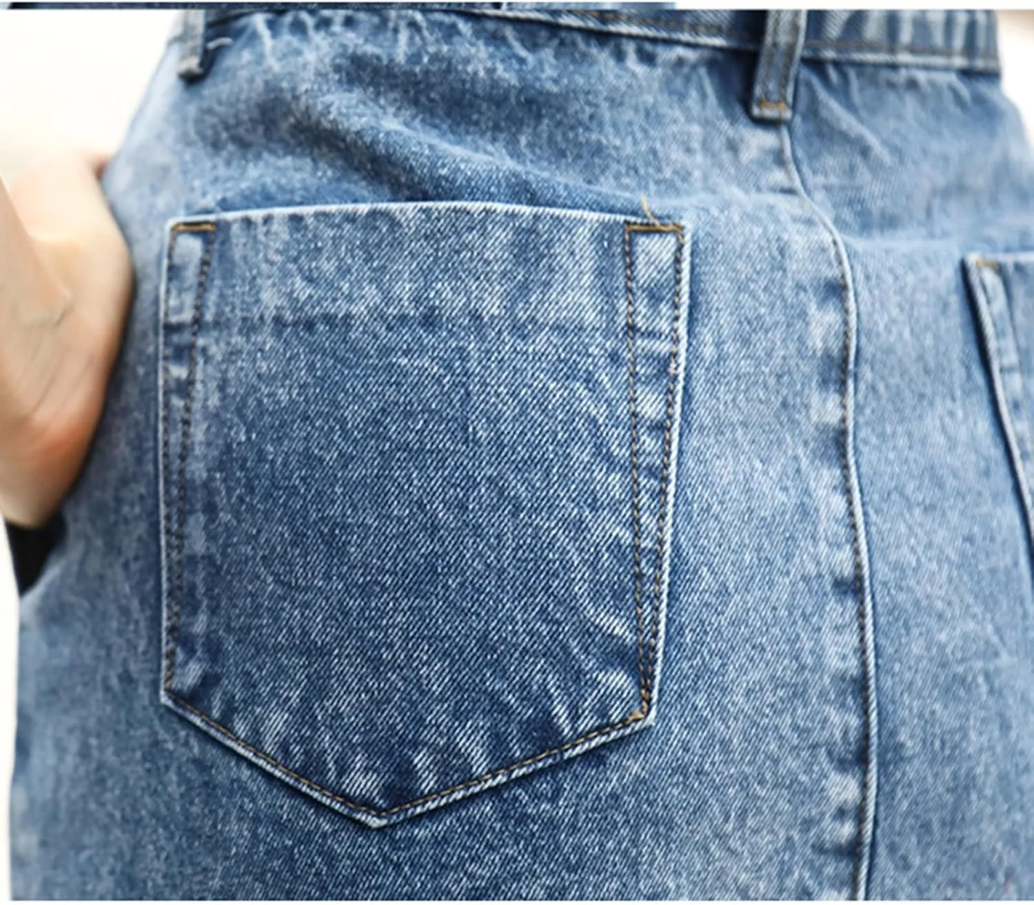 Women Distressed Denim Midi Skirt Wrap Split Front Raw Hem Pencil Skirts Summer Streetwear Sexy Bodycon Jean Skirt