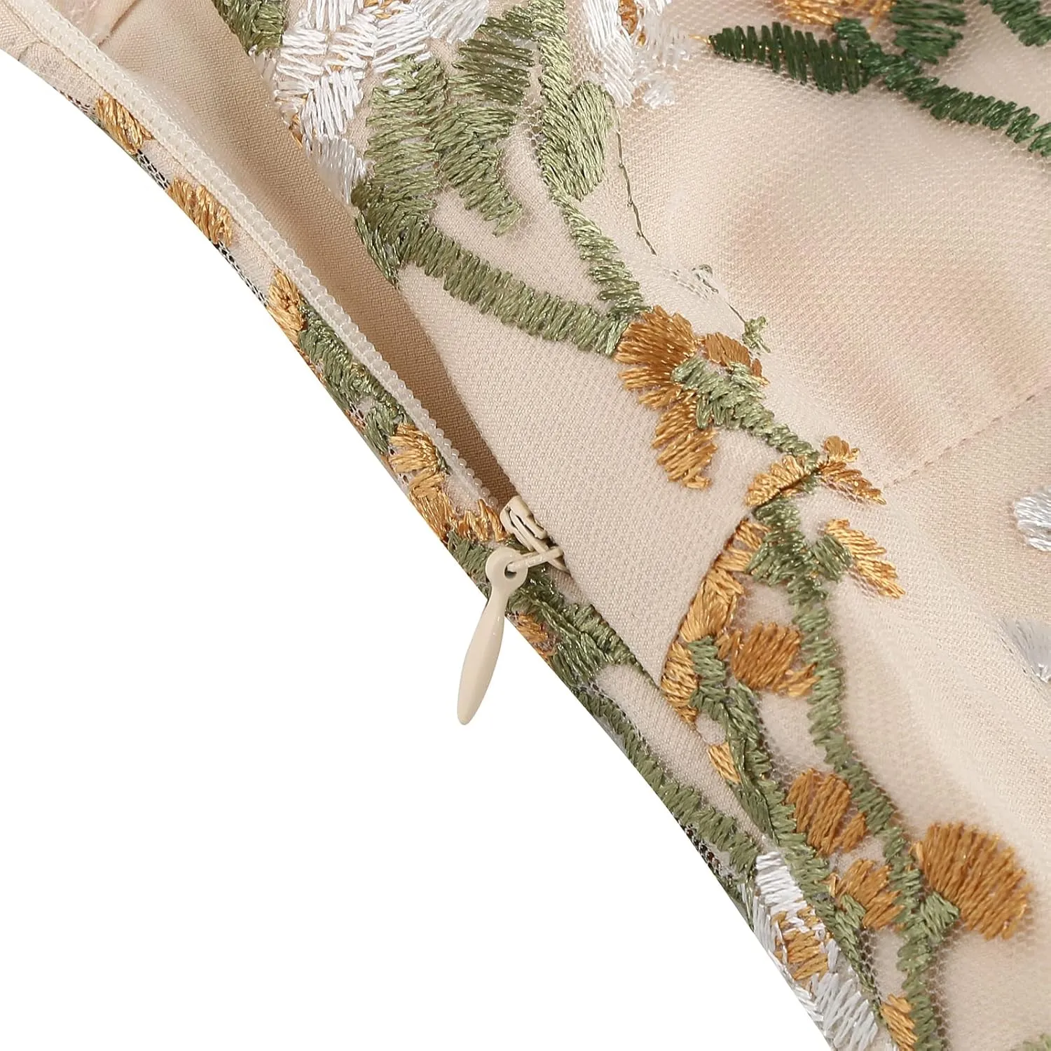 Women Keyhole Floral Embroidery Dress Sheer Mesh Illusion Vintage Cocktail Swing Dress Wedding Party Prom Tulle Evening Dress