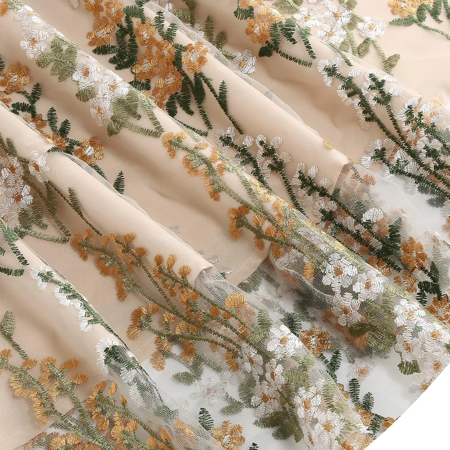 Women Keyhole Floral Embroidery Dress Sheer Mesh Illusion Vintage Cocktail Swing Dress Wedding Party Prom Tulle Evening Dress