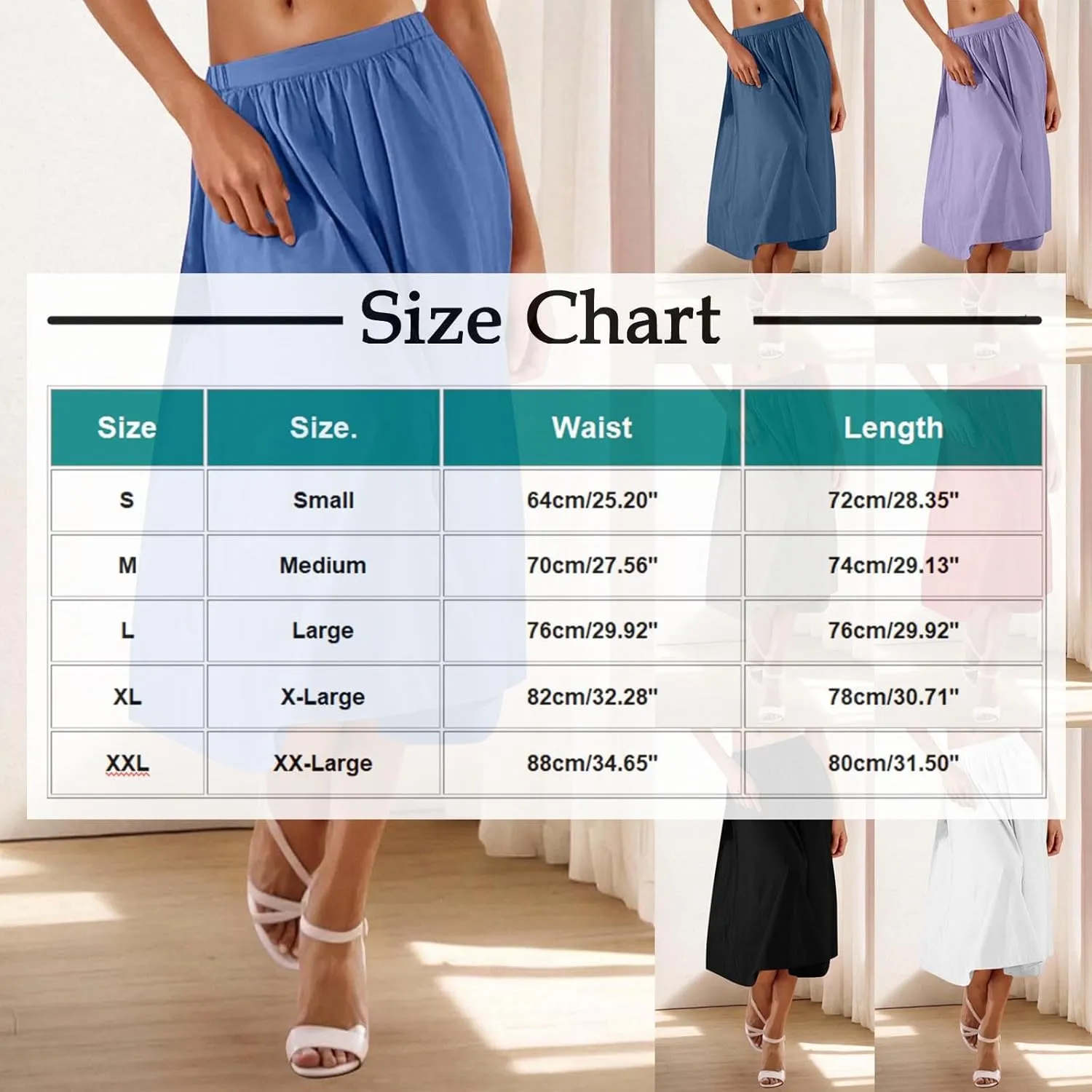 Women Midi Pleated Skirts High Waisted Summer Skirts A Line Flowy Skirts Dressy Casual Skirts Beach Vacation Skirts