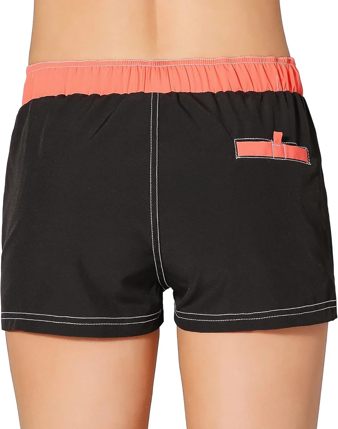 Women Quick Dry Swimwear Trunks Sports Board Shorts with Soft Briefs Inner Lining