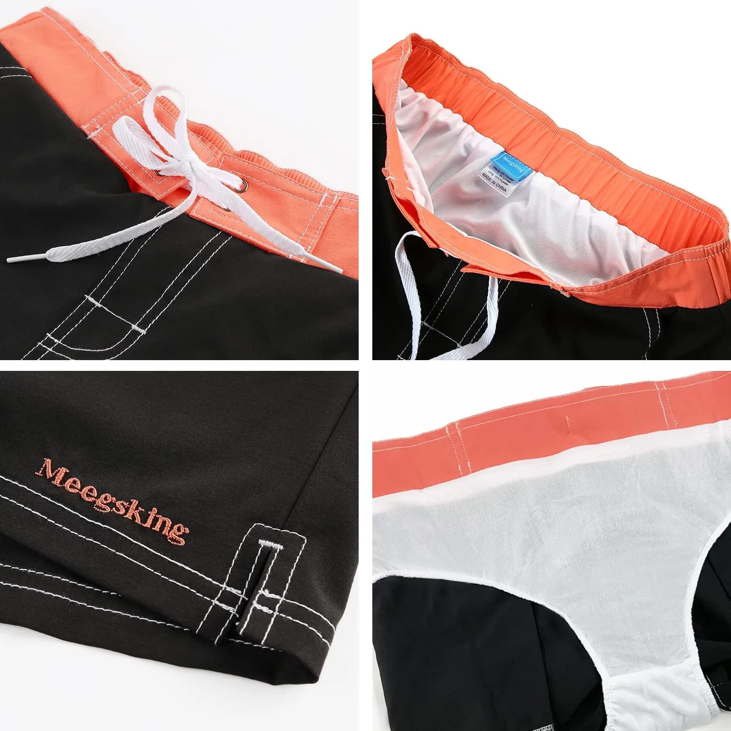 Women Quick Dry Swimwear Trunks Sports Board Shorts with Soft Briefs Inner Lining