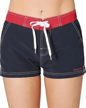 Women Quick Dry Swimwear Trunks Sports Board Shorts with Soft Briefs Inner Lining