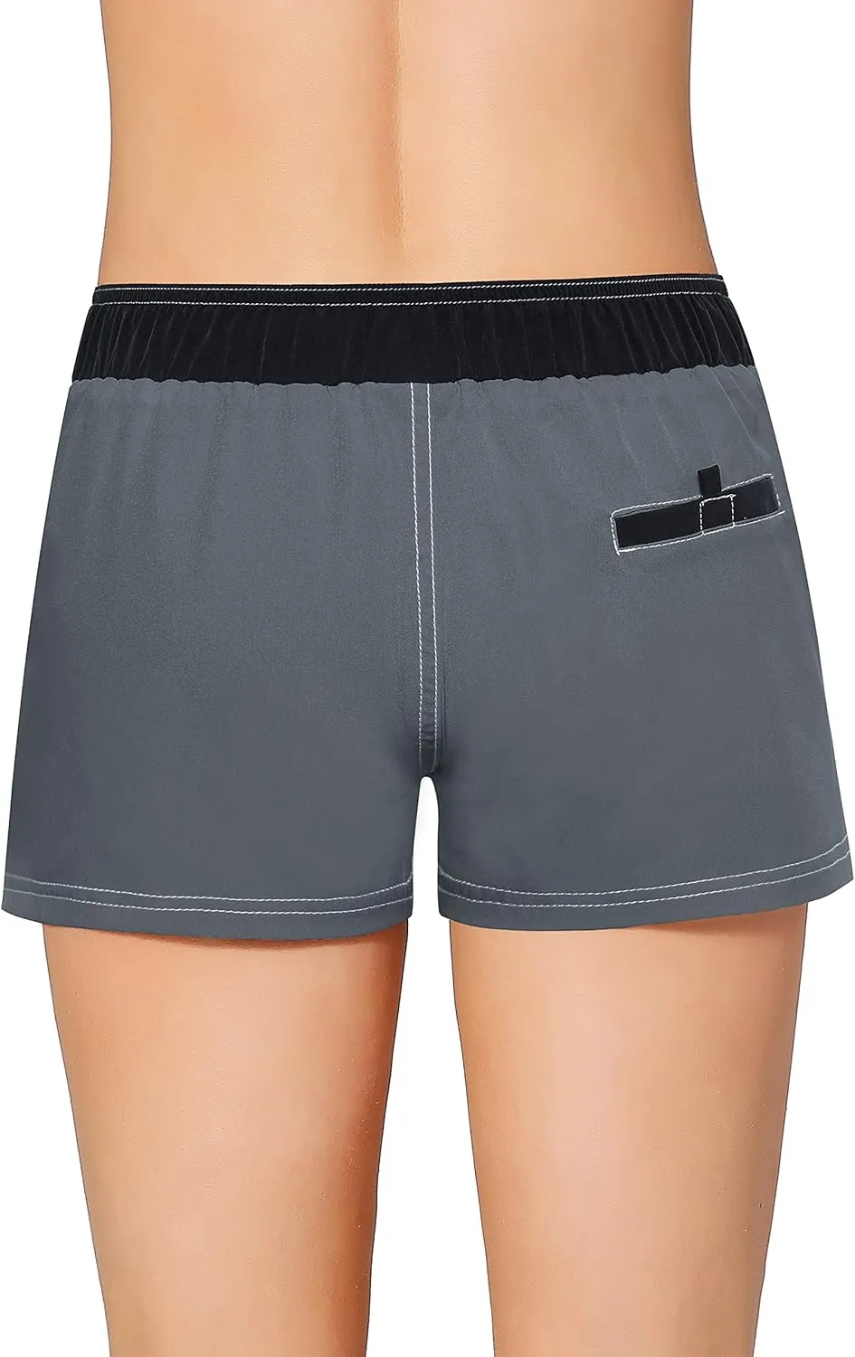 Women Quick Dry Swimwear Trunks Sports Board Shorts with Soft Briefs Inner Lining