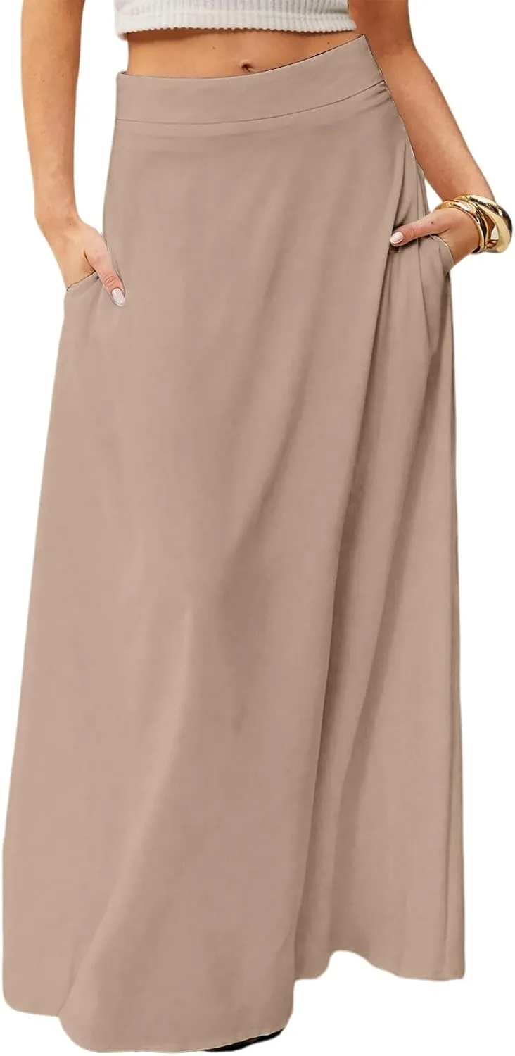Women's 2025 Bohemian Long Floral Skirts Flowy High Waist Floral Maxi Skirt Summer Regular Trendy Skirts