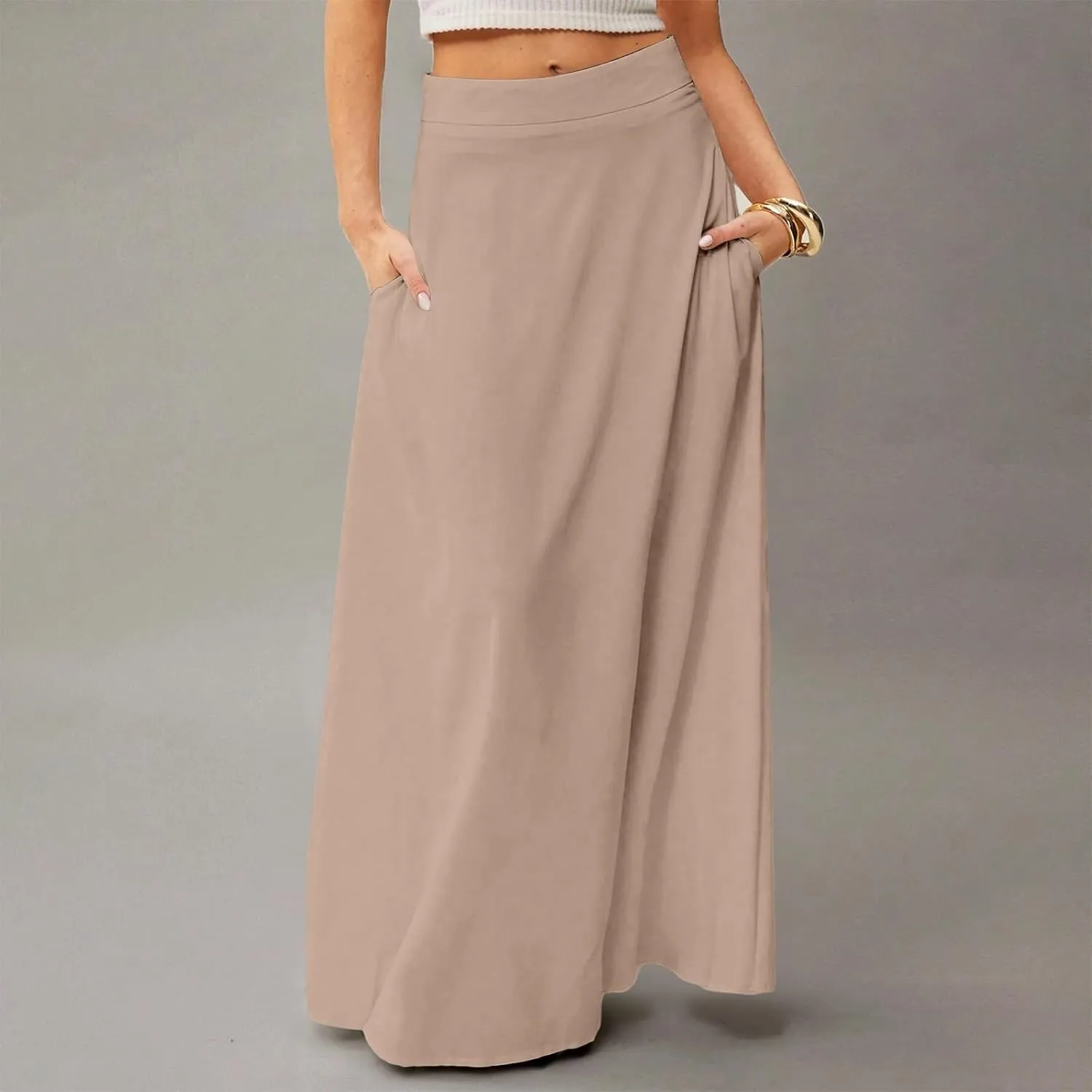 Women's 2025 Bohemian Long Floral Skirts Flowy High Waist Floral Maxi Skirt Summer Regular Trendy Skirts