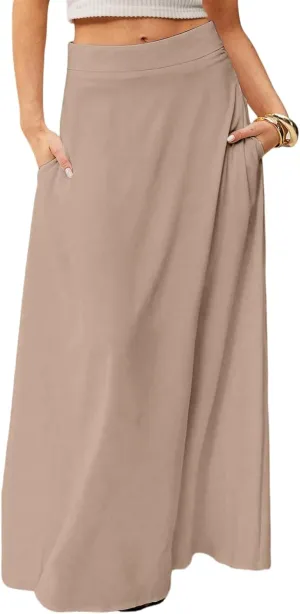 Women's 2025 Bohemian Long Floral Skirts Flowy High Waist Floral Maxi Skirt Summer Regular Trendy Skirts