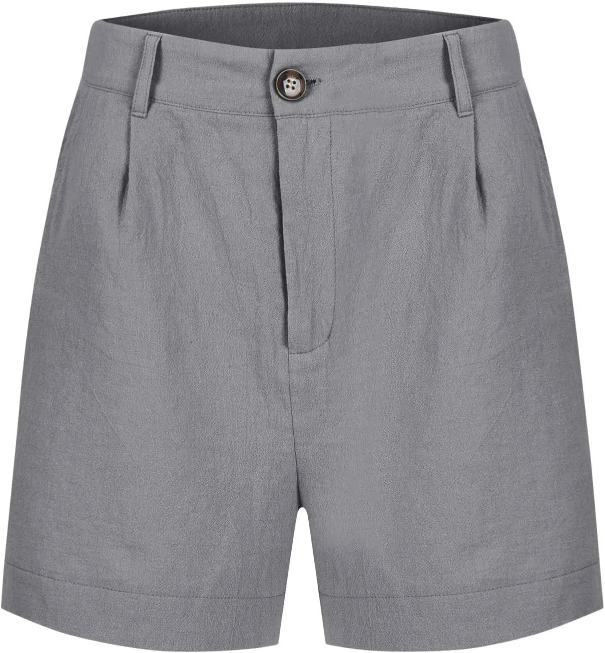 Women's Cotton Linen Shorts Summer Dressy Shorts Trendy High Waisted Bermuda Shorts Casual Comfy Wide Leg Shorts