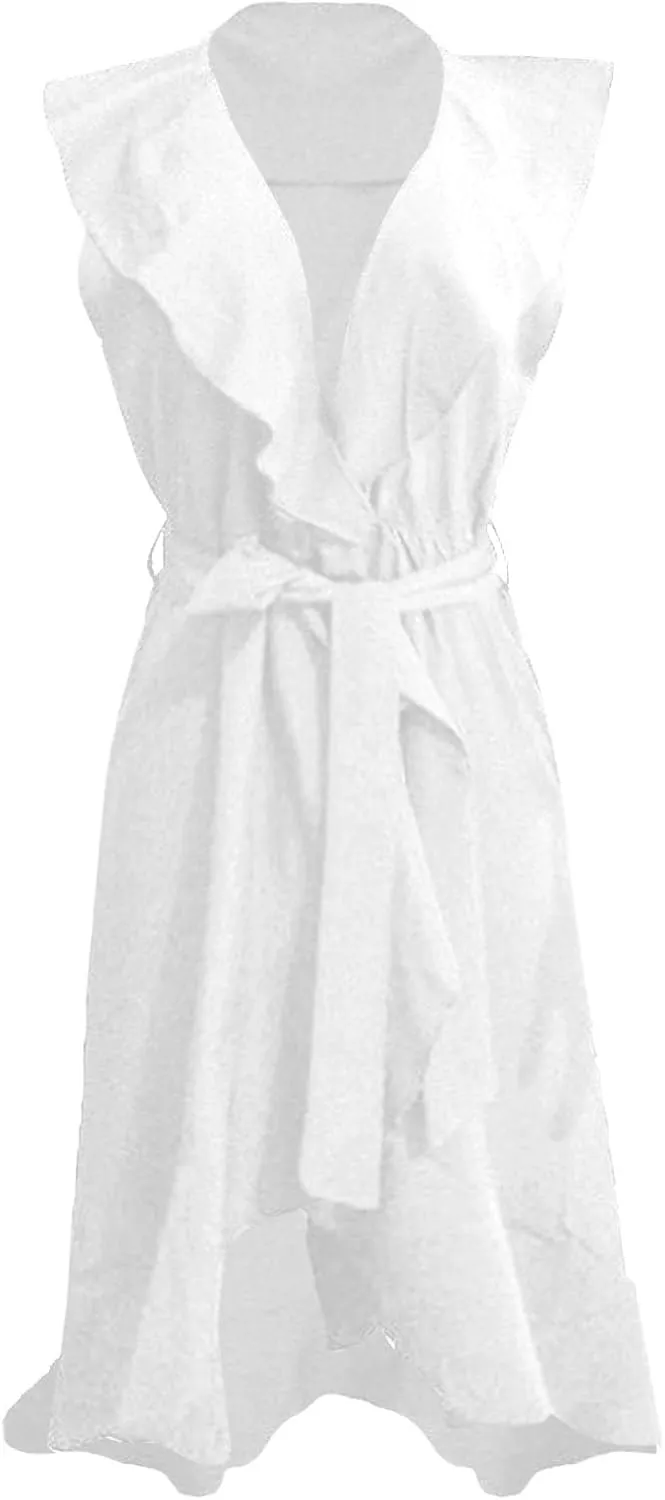 Womens Plus Size Summer Dress Short Sleeve Casual Floral Maxi Dresses High Waist Cocktail Flowy Wrap Sundress