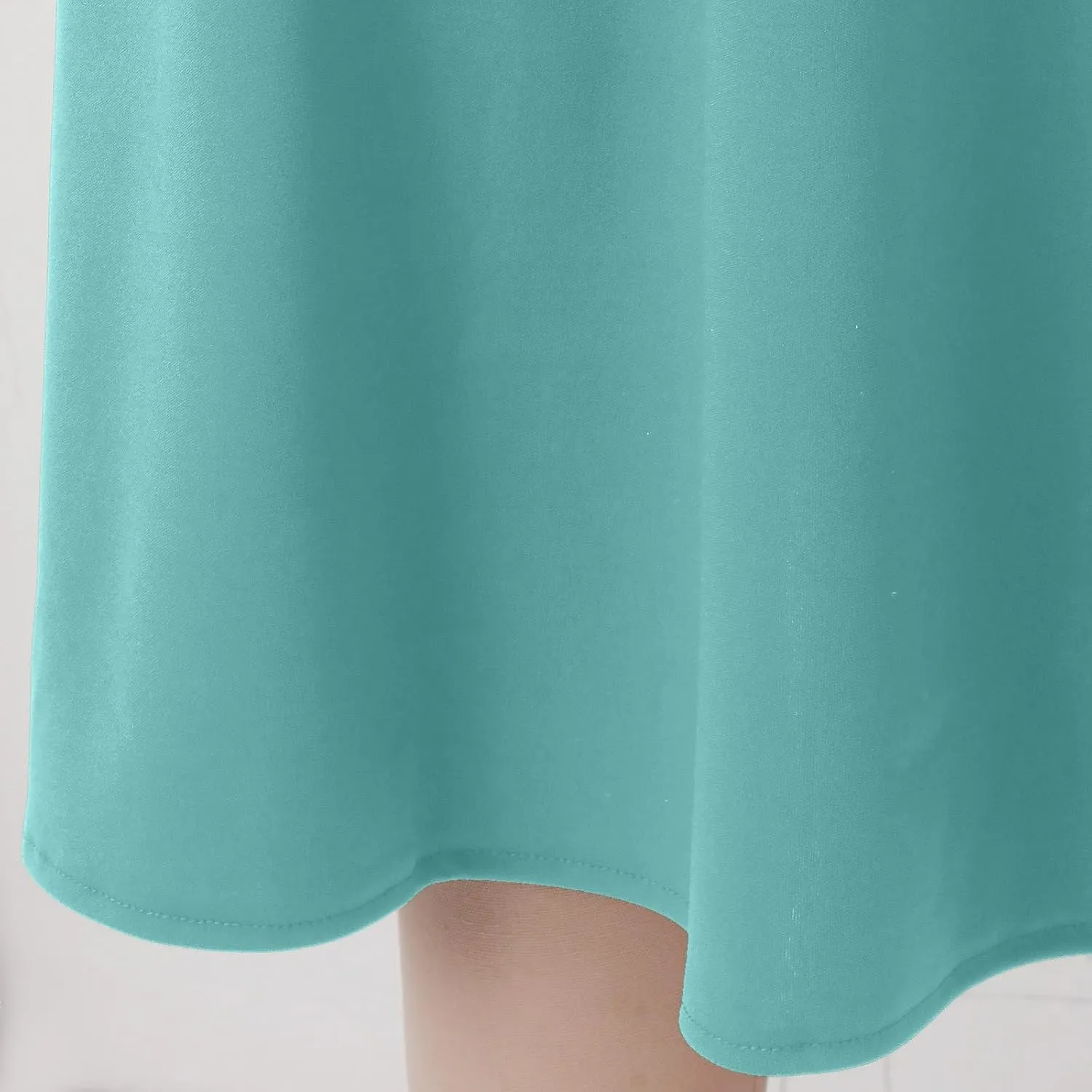 Women's Solid Lightweight Flare Midi Pull On Closure Skirt S XXL Plus Size Side Slit Skirt