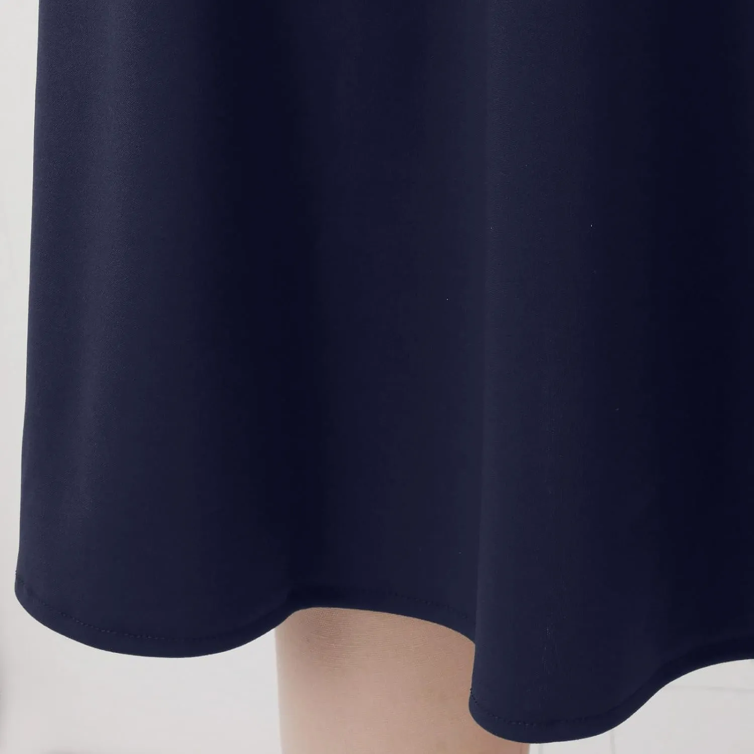Women's Solid Lightweight Flare Midi Pull On Closure Skirt S XXL Plus Size Side Slit Skirt