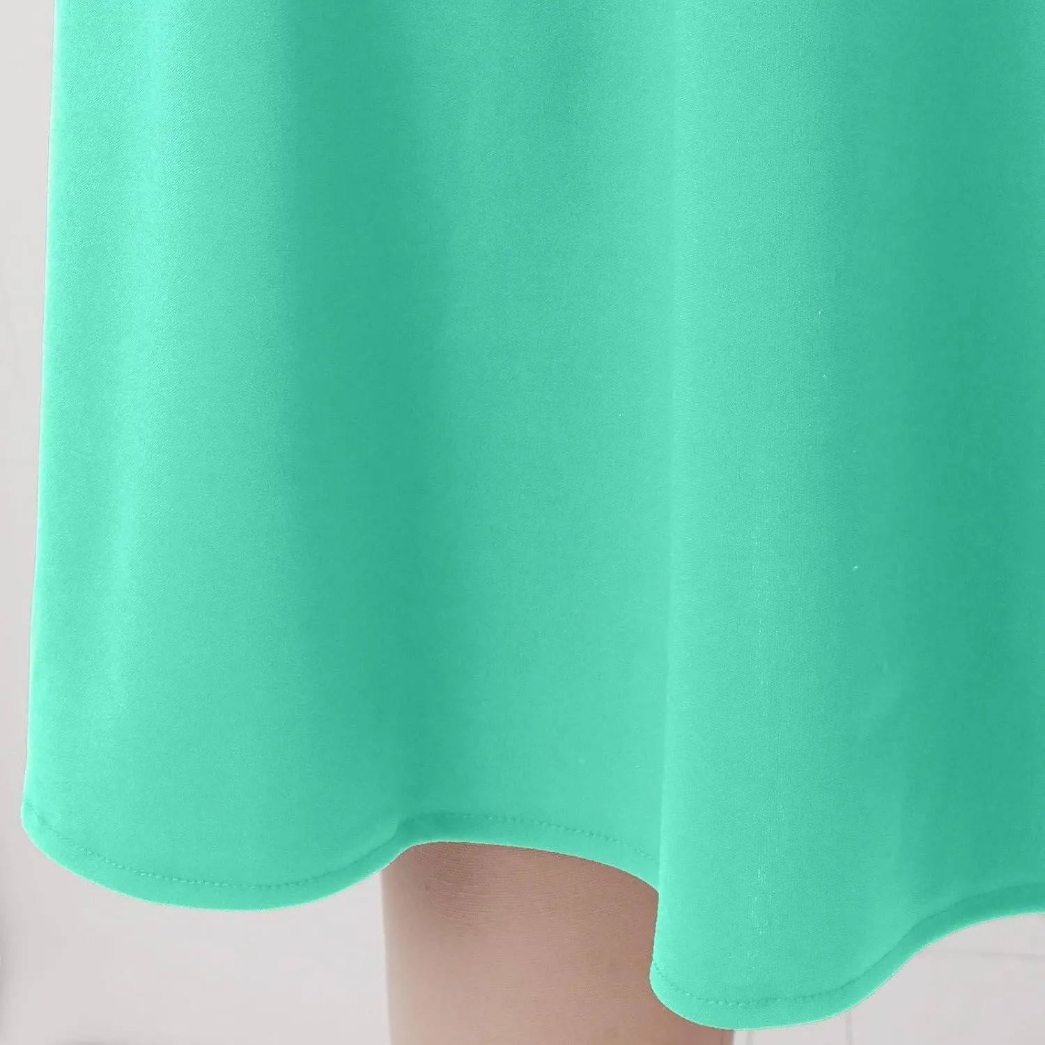 Women's Solid Lightweight Flare Midi Pull On Closure Skirt S XXL Plus Size Side Slit Skirt