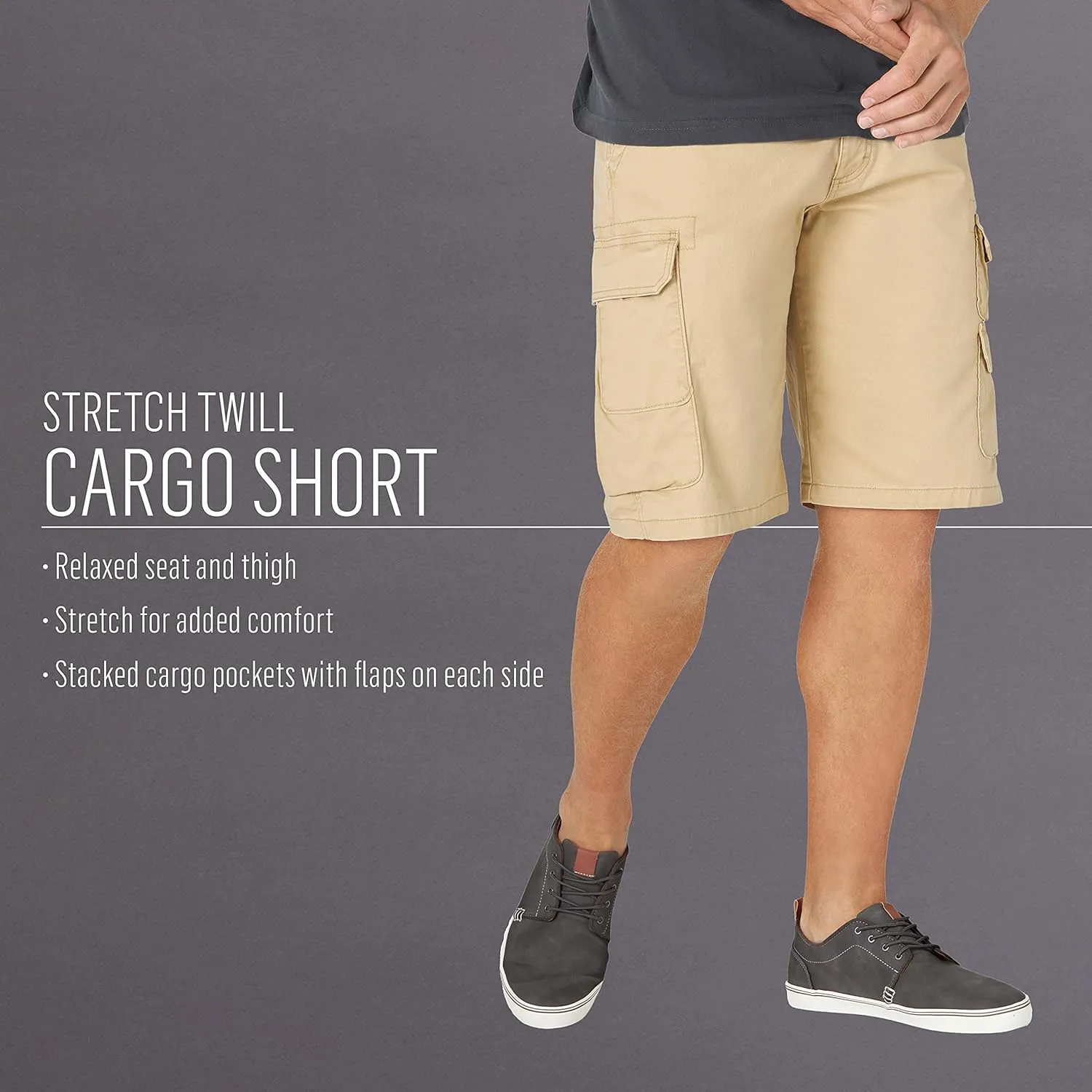 Wrangler Authentics Men's Stretch Twill Cargo Shorts