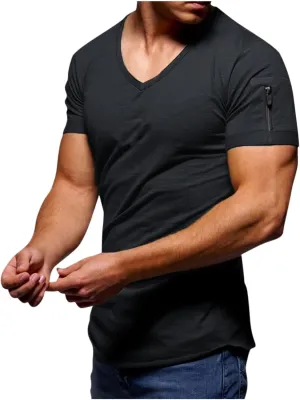 Ymosrh Men's Shirts Casual V-Neck T Shirts Soft Tee Lightweight Summer Shirts Casual, M-5XL