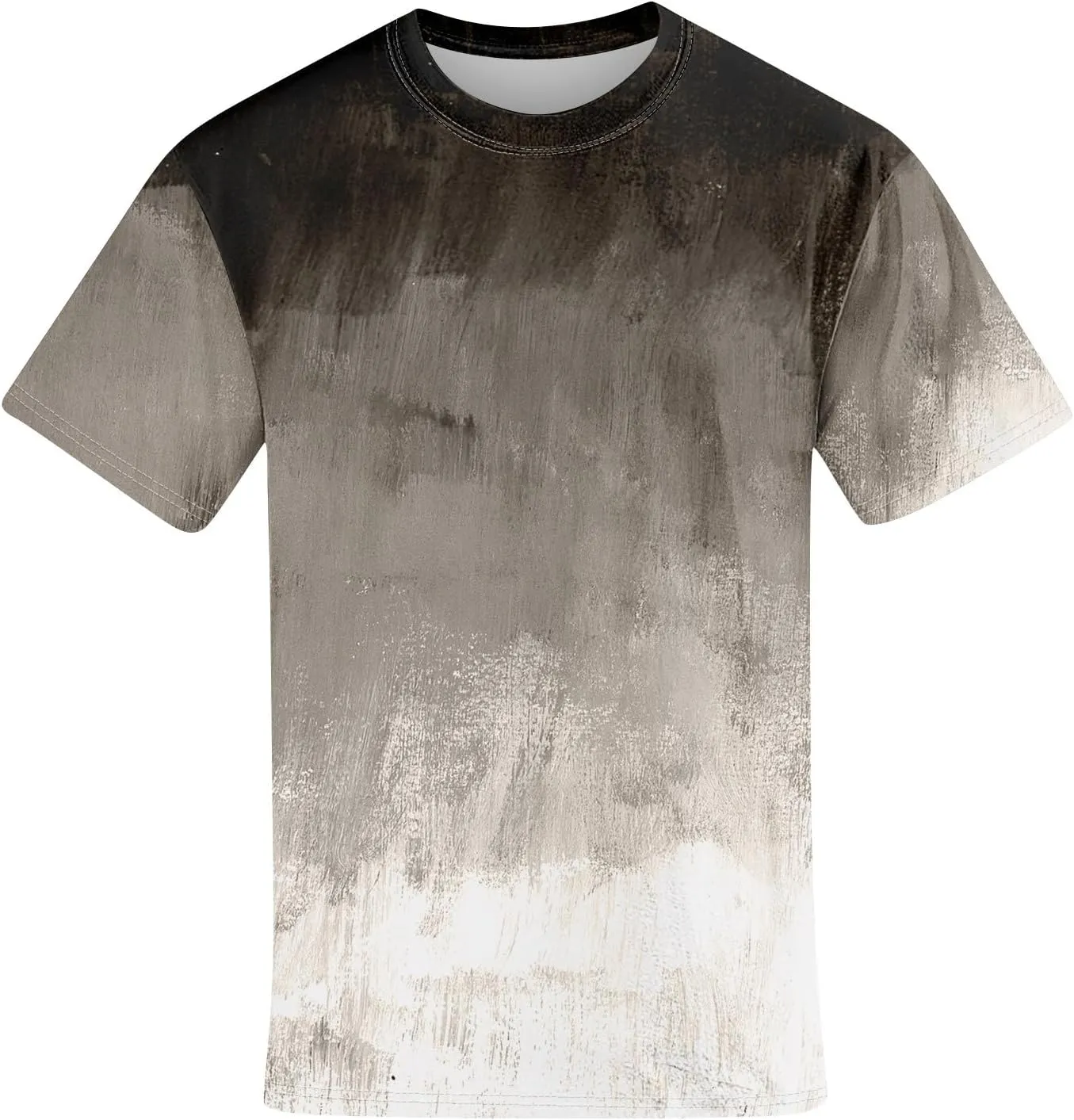 Ymosrh Men's Summer T Shirts Gradient Color Short Sleeve Crew Neck Soft Tee Shirts Beach Tops Casual Tees, S-5XL